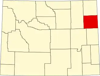 Weston County map