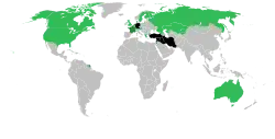 Map of the Kurdish Diaspora in the World
