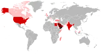 Map of the Yemeni people in the world.