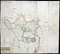 Map showing portions to the west and south-west of Delhi