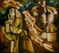 Marcel Duchamp, 1912, Le Roi et la Reine entourés de Nus vites (The King and Queen Surrounded by Swift Nudes), oil on canvas, 114.6 x 128.9&nbsp;cm, Philadelphia Museum of Art
