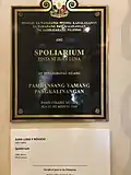 Marker of Spoliarium by Juan Luna