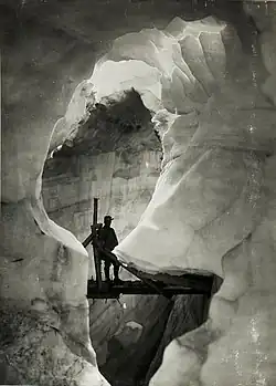 The so-called “Bridge of Sighs” in the Austrian tunnels under the Marmolada glacier