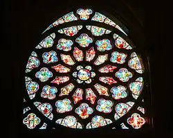Stained glass by Édouard Didron inside the Église Saint-Vincent-de-Paul