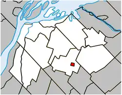 Location within Pierre-De Saurel RCM