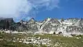 McGregor Mountain's south aspect. Enlarge to see the repeater visible on the summit.