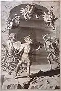 Book 2: Satan, Sin, and Death. Anonymous artist, possibly Henry Aldrich.