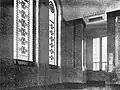 Stained glass windows, near the entrance
