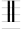 two parallel vertical strokes across three staff spaces