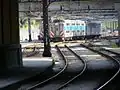 A Metra train approaching from Kensington and points south
