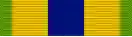 Width-44 golden yellow ribbon with width-4 emerald green stripes at the edges and a central width-12 ultramarine blue stripe