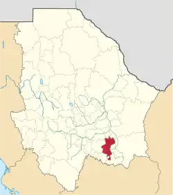 Location of Allende in Chihuahua