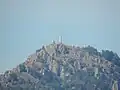 View of Milevi Skali peak, with a monument to the partisans who fell there