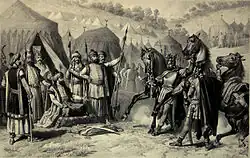 Miloš Obilić at the tent of Murad