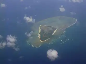 Aerial view of Minna island