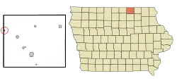 Location of Carpenter, Iowa
