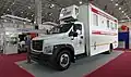Mobile medical and obstetric center from "Splav" SPA during the "Armiya 2021" exhibition.