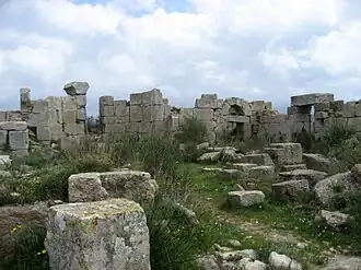 Monastery, showing the remains of St. Simeon's pillar