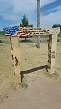 An additional monument adjacent to the marker