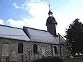 Church de la sainte Trinité in Morsan. Nave was built in the 13th century, choir in the 17th century.[8]