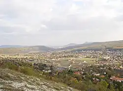 Nagykovácsi seen from a nearby hill