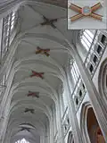 Nantes Cathedral, ornaments on the vault of the nave