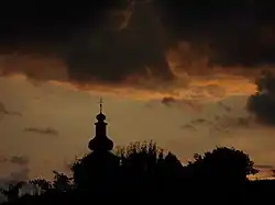 A view of the Roman Catholic Church of St. Gall in Slaská.