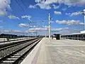 The station platforms.