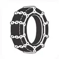 Suitable layby for equipping tire chains[N 4] Steep hill ahead. Tire chains are required for trucks over 3,5 tonnes during severe winter conditions.