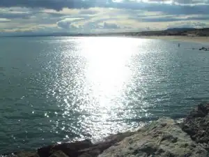 The beach in the evening