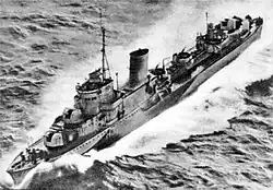 Grom-class destroyer ORP Błyskawica was one of the nine warships that escorted Convoy SL 129.