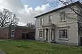 Monmouth Oak, House and the "dreadful" building that is the Telephone Exchange