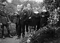 Dr James Ashe (memorial committee secretary) speaking at the visit to Redmond's grave on Sunday 21 October 1917