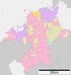 Location of Okagaki