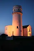 The lighthouse at dusk