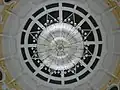 Massive crystal chandelier in the central hall