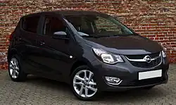 Small five-door car with alloy wheels and fog lamps
