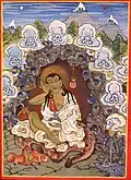 Milarepa, Tempera on cotton, 21x30 cm, 2008 Otgonbayar Ershuu