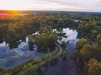 Aerial view from Fishing Access Road