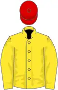 Yellow, red cap