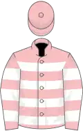 Pink and white hoops, pink cap