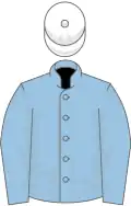 Light Blue, White cap