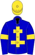 Blue, Yellow cross of Lorraine, armlets and cap