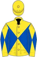 Yellow, royal blue diabolo, yellow cap