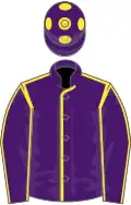 Purple, yellow seams and spots on cap