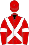 Red, White cross belts and armlets