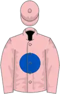 Pink, royal blue disc