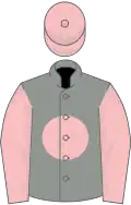 Grey, pink disc, pink sleeves, pink cap