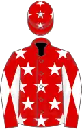 Red, white stars, diabolo on sleeves and stars on cap