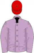 Lilac, Red and Black diamonds, Lilac sleeves, Red cap